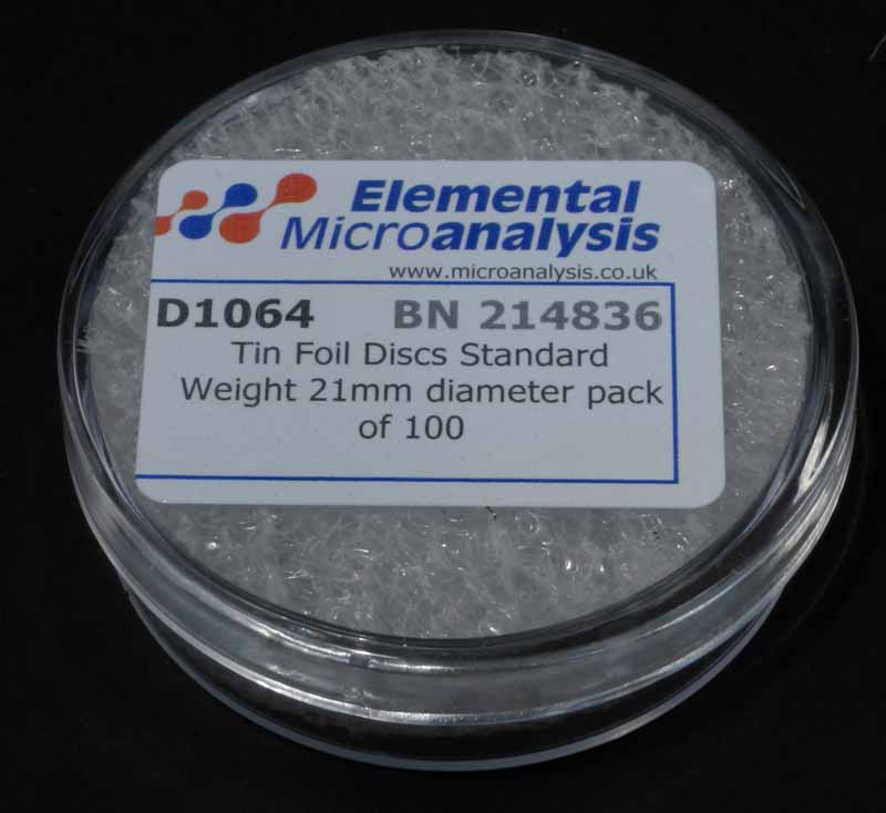 Tin Foil Discs Standard Weight 21mm diameter pack of 100